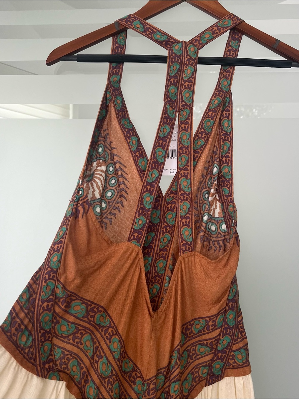 Free People Boho Racer Back Top S - Picture 5 of 7